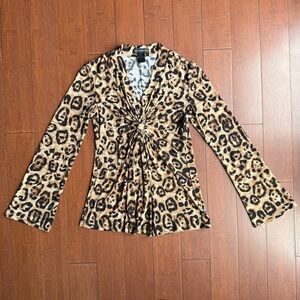 INC International Concepts Animal Print Blouse‎